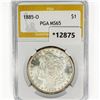 1885-O Morgan Silver Dollar PGA MS65