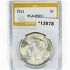 Image 1 : 1923 Silver Peace Dollar PGA MS65+