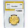 Image 1 : 1915 $10 Gold Eagle PGA MS64