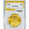 1904 $20 Gold Double Eagle PGA MS65