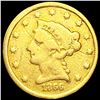 Image 1 : 1866-S $2.50 Gold Quarter Eagle NICELY CIRCULATED