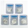 Image 1 : 5 2015-P American Silver Eagle ICG-MS69 RARE P
