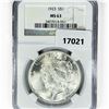 Image 1 : 1923 Silver Peace Dollar NGC MS63