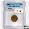 1877 Indian Head Cent ICG AU50 Details