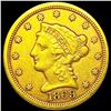 Image 1 : 1869-S $2.50 Gold Quarter Eagle LIGHT CIRC
