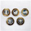 Image 1 : Vegas 1oz $10 Gaming Tokens (5 Coins)