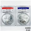 Image 1 : 2011 Set (2) American Silver Eagles PCGS MS69