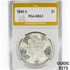 Image 1 : 1890-S Morgan Silver Dollar PGA MS63