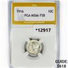Image 1 : 1916 Mercury Silver Dime PGA MS66 FSB