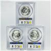 Image 2 : 1959-D Set (3) Franklin Half Dollar PCGS MS64 FBL