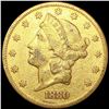 1880-S $20 Gold Double Eagle LIGHTLY CIRCULATED