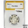 Image 1 : 1941-S Washington Silver Quarter PGA MS66