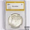 Image 1 : 1891 Morgan Silver Dollar PGA MS64