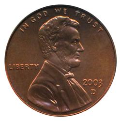 2003D Lincoln Cent Coin Graded PCGS PR68 Red (COI-4311)