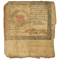 1779 $1 Continental Currency  (COI-432)