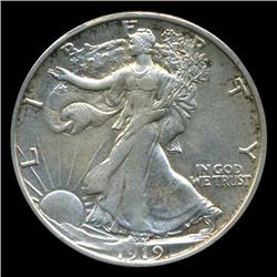 1919D Walking Liberty Half RARE AU+ (COI-4360)