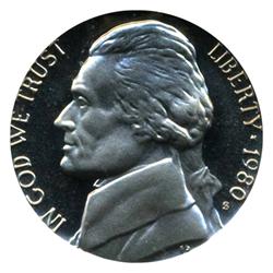 1980S Jefferson Nickel PROOF Graded PR70 DCAM (COI-4484)