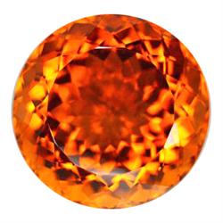 26.55ctFantastic Round Cut Reddish Orange Citrine Gem (GEM-10721)