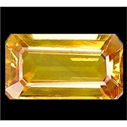 1.05ct Genuine  Octagon Golden Yellow Sapphire FLAWLESS (GEM-11216)