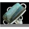 Image 1 : 41ct Labradorite Sterling Ring 6 1/2 (JEW-1318)