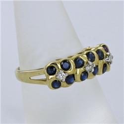 1.5ct Sapphire & Diamond Ladies 10k Gold Ring (JEW-1438)
