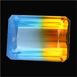 25.50ct Emerald Cut Golden & Blue Citrine Attractive (GEM-16735)