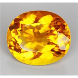 23.1ct Unbelievable Oval Golden Yellow Citrine Rare (GEM-16360)