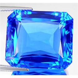 32.42ct Sparking  Emerald Cut Swiss Blue Topaz (GEM-16483)