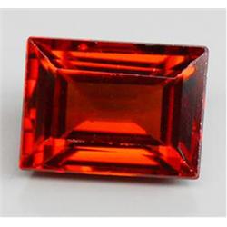 1.30ct Baguette Cut Natural Red Orange Rhodolite Garnet VS (GEM-16339)