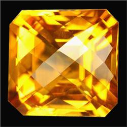 20.5ct Elegant Emerald Checkered Golden Yellow Citrine (GEM-16699)