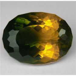 29.12ct Oval Shape Green & Yellow Citrine Wonderful (GEM-16407)