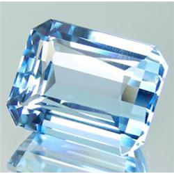 21.45ct Uncommon Octagon Sky Blue Quartz (GEM-16496)