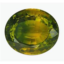 12.60ct AAA Green Yellow Oval Cut Citrine Top Quality (GEM-16349)