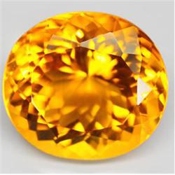 24.95ct Excellent  Golden Yellow Oval Cut Citrine  (GEM-16342)