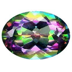 13.24ct Oval Portuguese Cut Top Rainbow Mystic Quartz (GEM-16632)