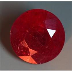 1.4ct Perfect Round Shape Blood Red Natural Ruby Madagascar (GEM-16404)