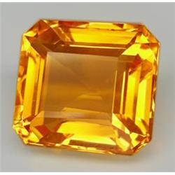 27.75ct Emerald Shape Golden Yellow Citrine Perfect  (GEM-16378)
