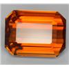 Image 1 : 39.25ct Luminous  Red Orange Emerald Cut Citrine  (GEM-16313)
