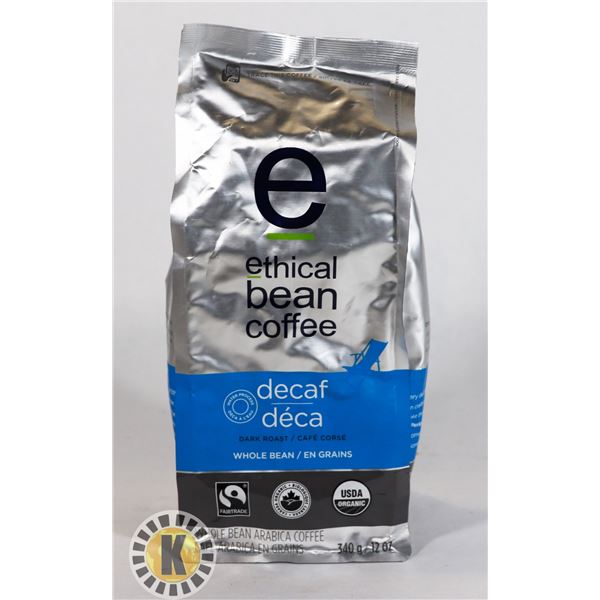 ETHICAL BEAN COFFEE DARK ROAST DECAF 340G