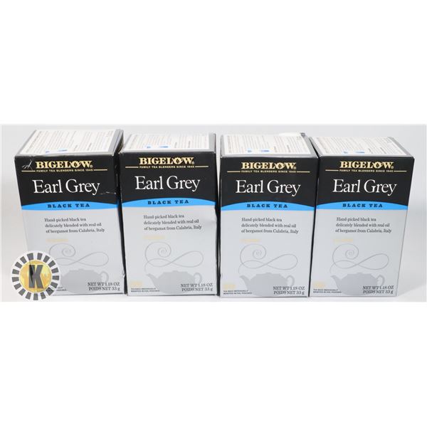 4 BOXES OF BIGELOW EARL GREY TEA