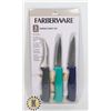 Image 1 : NEW FARBERWARE 3PC PARING KNIFE SET