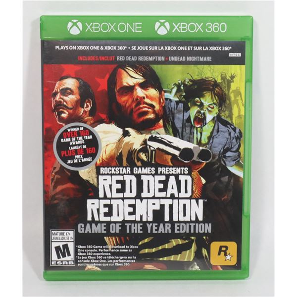 XBOX ONE/ XBOX 360 READ DEAD REDEMPTION GAME OF