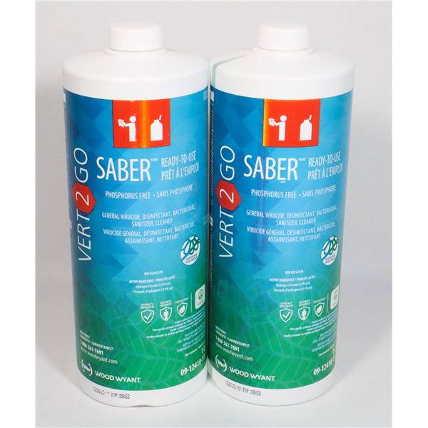 LOT OF 2 VERT2GO SANITIZER CLEANER 1L CONTAINERS