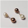 Image 2 : SILVER 2IN1 FRESH WATER PEARL BACKING EARRINGS