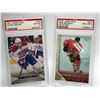 Image 1 : LOT OF TWO PSA GRADED NHL ROOKIE CARDS YOUNG GUNS/GLOSSY