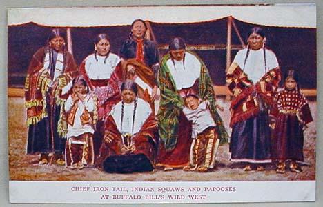 C. 1910 POSTCARD - CHIEF IRON TAIL - BUFFALO BILLS