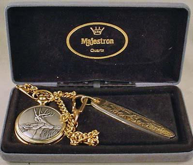 MAJESTRON POCKET WATCH / KNIFE COMBO IN CASE