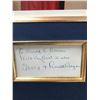 Image 2 : FRAMED RONALD AND NANCY REAGAN SIGNED CARD WITH INAGURAL INVITATION WITH JSA LETTER COA