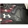 Image 2 : PATRICK PETERSON DUAL SIGNED GAME USED FOOTBALL GLOVES (PHOTO MATCHED WITH COA)