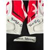 Image 2 : PATRICK PETERSON DUAL SIGNED GAME USED FOOTBALL GLOVES (PHOTO MATCHED WITH COA)